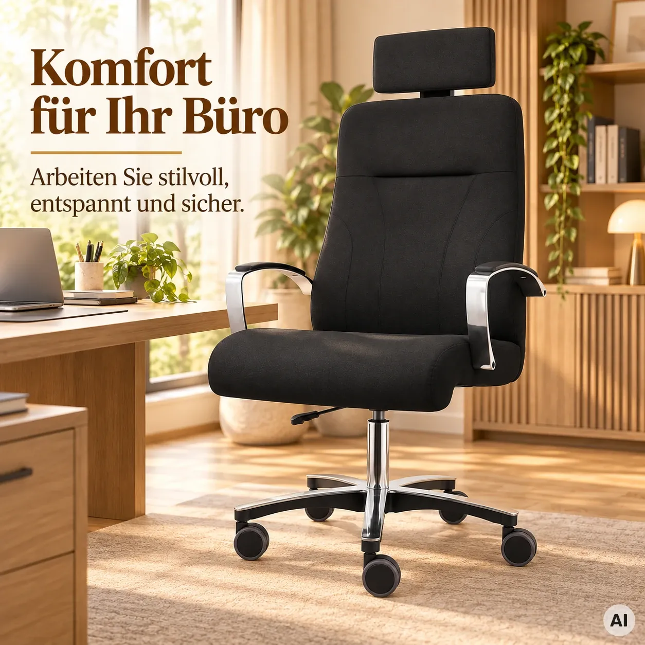 PETA Hochlehner mit Kopfstütze - XXL Bürostuhl