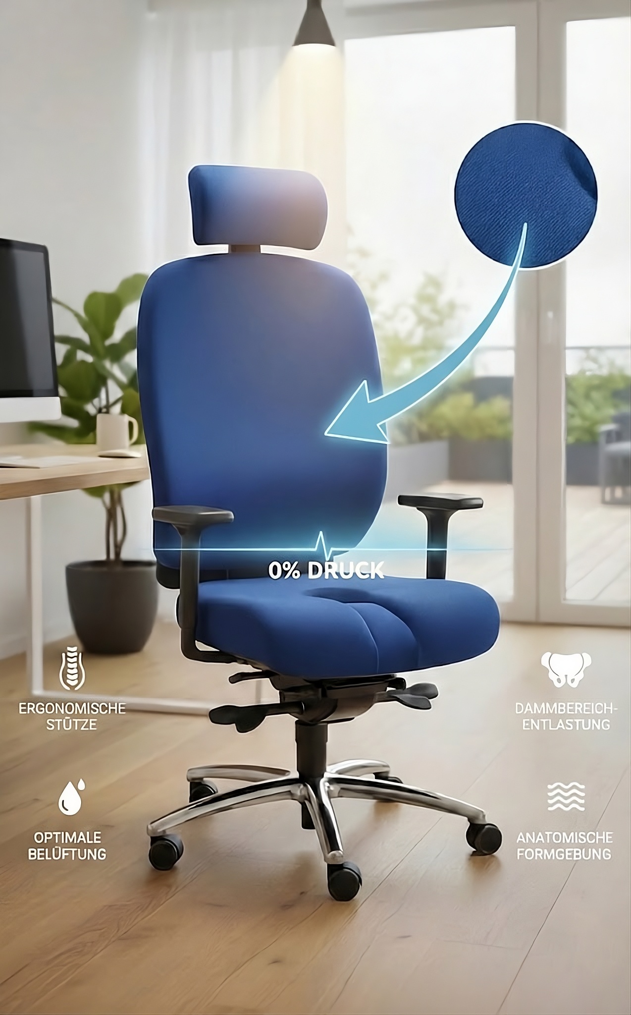 Bürostuhl bei Prostataerkrankung 